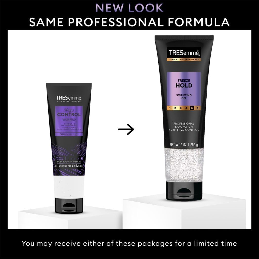 TRESemme Hair Gel, Mega Control 4-Pack, 24H Frizz Control + Keratin Repair, Instant Recovery Mask