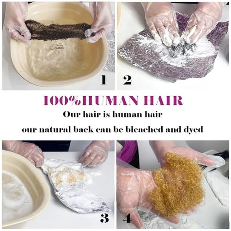 Afro Kinky Bulk Human Hair For Dreadlock Extensions Repair Locs,Twist Braiding, 100% Human Braiding Hair can be bleached and dyed 30Grams each bundles Total (8Inch 10Bundles/Pack #1B)
