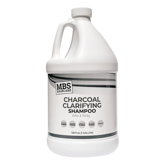 MBS Haircare Professional Charcoal Clarifying Shampoo, 1 Gallon – Sulfate-Free, Paraben-Free, Vegan – Color Safe Deep Cleansing Formula