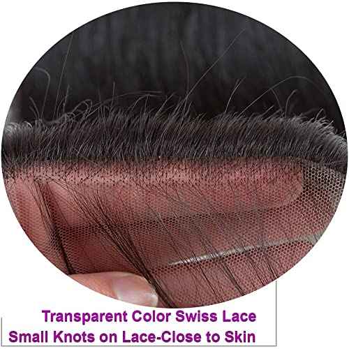 13x4 Ear to Ear HD Lace Frontal Closure 12A Unprocessed Brazilian Virgin Body Wave Human Hair Frontal 150% Density 18 Inch Full Lace Closures Pre Plucked Natural Black