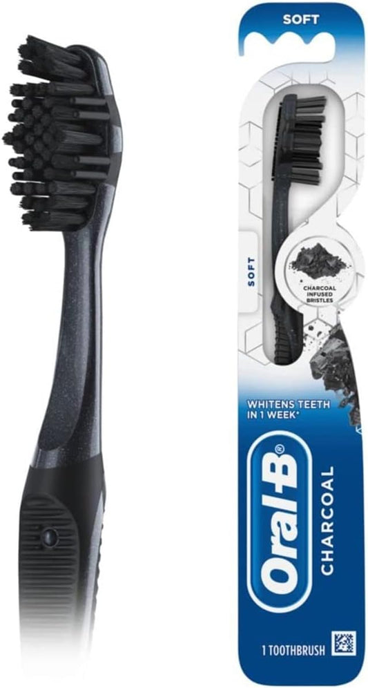 Oral-B Charcoal Toothbrushes, Soft, 2 Count