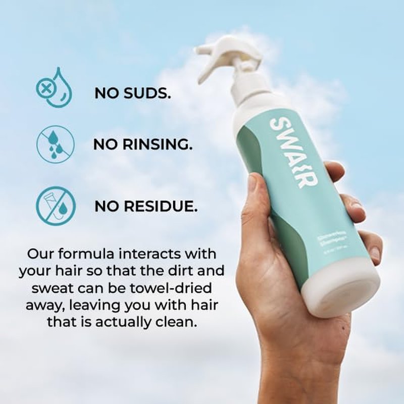 Showerless Shampoo & SweatShield Leave-In | Travel Size Sampler - Clean Ingredients for Gym Bag