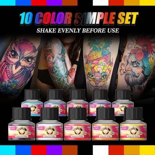 Tattoo Gun Kit Wireless Tattoo Machine Kit, Complete Tattoo Kit with Tattoo Pen Mixed Tattoo Cartridge Needles Tattoo Ink, 1800mAh Battery Power Supply and Customized High-Performance Motor(3.5mm Cam)