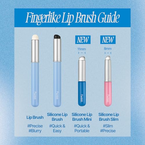 fwee Fingerlike Silicone Lip Brush | Multi-purpose Makeup Blending Brush with Lid