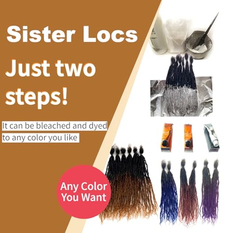 8-12 Inch Sister locs Human Hair Handmade Interlock Locs Curly Tips Sister Locs Real Human Hair Microlocs Extensions Permanent Dreadlock Extensions Natural Soft Looking(0.2cm,8 Inch-70 Strands)