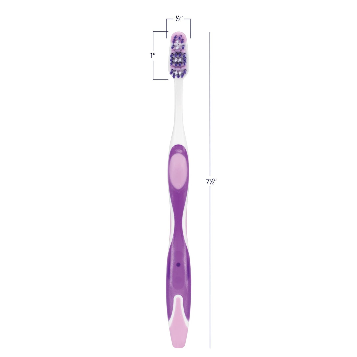 SmileGoods A271 Toothbrush, 27 Tuft, Soft Bristle, Individually Packaged Toothbrushes, Assorted Colors, Bulk Pack of 72