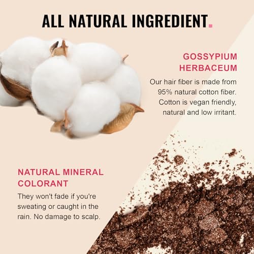 Hair Fibers for Thinning Hair, Dark Brown, Professional 5-in-1 Hair & Beard Styling Set, Include Applicator Pump, Fiber Hold Spray, Application Card, Hairline Comb,Hair Powder for Women & Men