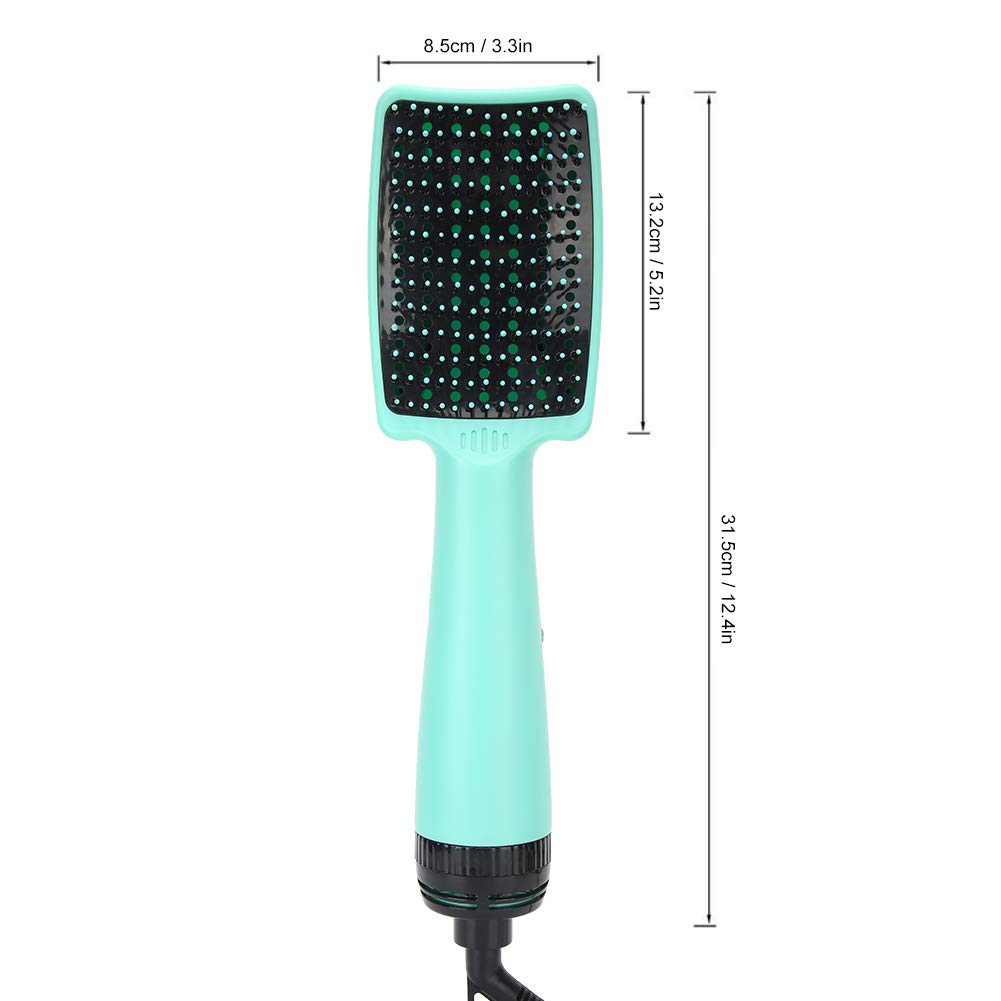 Hair Dryer Comb Home Hair Dryer Comb Hair Dryer Hot Air Brush Styling Hair Dryer Brush Hair Dryer And Styler, Three Gear Adjustment, Home Salon Use，Green [US]