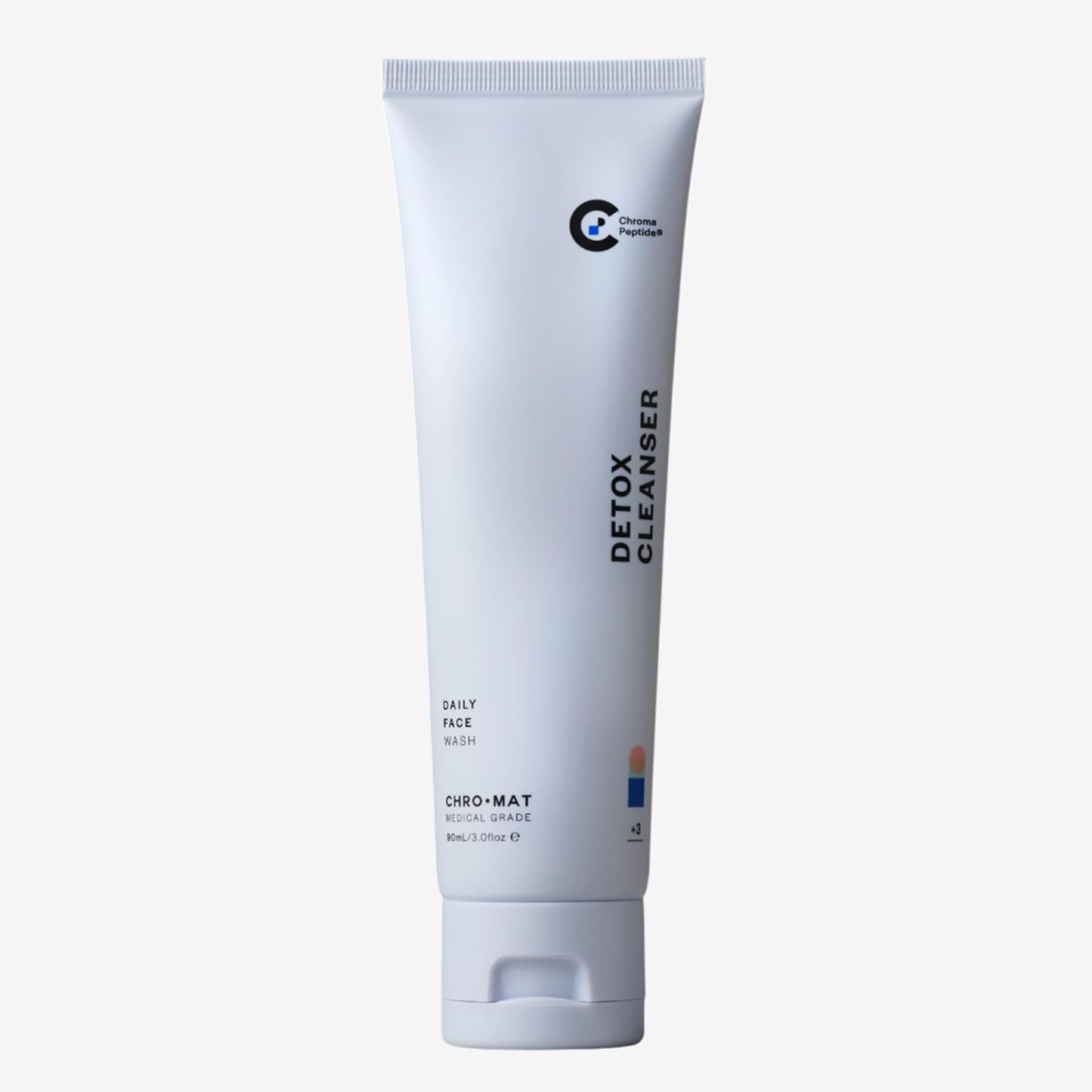 CHROMAT Detox Face Wash - Anti-Aging Facial Cleanser for Mature Skin | Gentle Exfoliating Peptide Formula - 90mL, Hydrating for Dry & Sensitive Skin