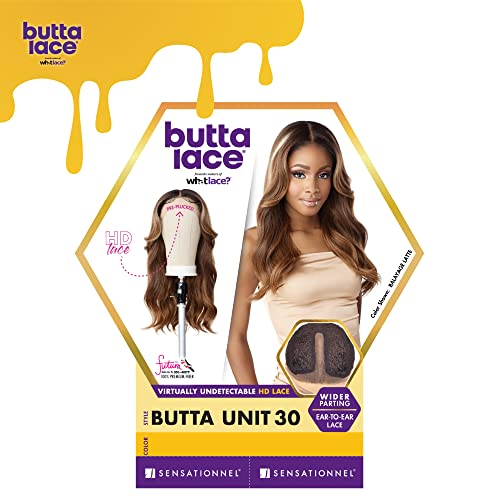 Sensationnel Butta Lace Wigs - Unit 30 Extra Wide 5 Inch Deep Parting Synthetic Preplucked Hairline Glueless Lacefront (BALAYAGEGOLD)