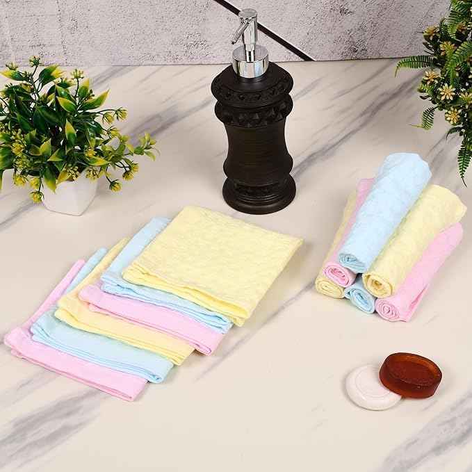 Fashiol 6 Pack Face Cloths, Soft Wash Cloth for Washing Face, Cotton Face Towels for Sensitive Skin Women Facial Makeup Remover Reusable Absorbent Washcloths | 10.5 x 10.5 in