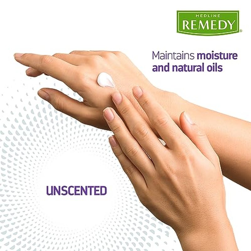 Medline Remedy Phytoplex Nourishing Skin Cream, Unscented Skin Moisturizer, Paraben Free Body Lotion, 16 Fl Oz