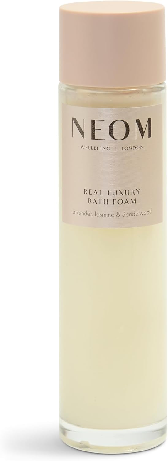 NEOM Luxury Bath Foam - Lavender, Jasmine & Rosewood | 6.76 fl oz | Natural Essential Oils for Relaxation