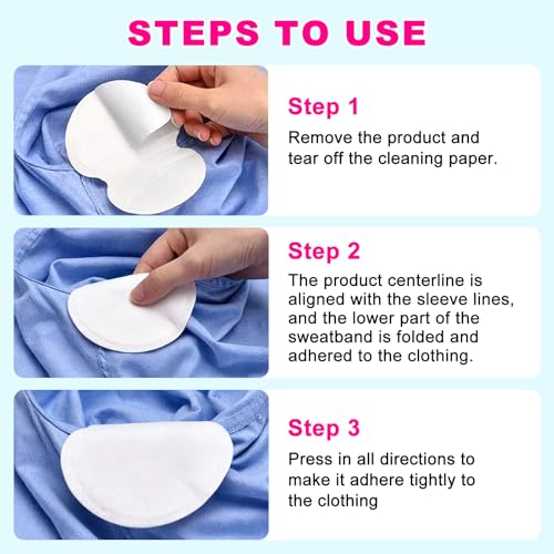 Armpit Sweat Pads, Unadir Underarm Sweat Pads for Women and Men, Disposable Underarm Pads for Sweating Women