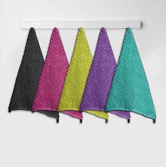 ZUPERIA Zigzag Multicolor Wash Cloths -16 Pack -12" x 12"- Highly Absorbent Soft Washcloths for Face, Gym Towels, Hotel Spa Quality, Reusable & Multipurpose Wash Cloth Towels