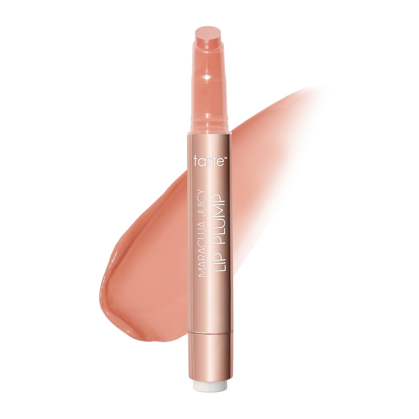 tarte maracuja juicy lip plump – Hydrating & Volumizing Lip Plumper Gloss Balm with Nourishing Hyaluronic Acid, Plumps & Moisturizes, Vegan & Cruelty-Free, full size, white peach