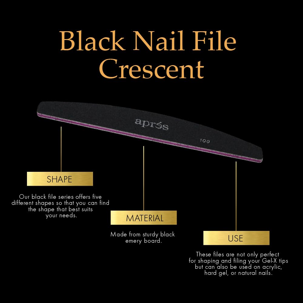 APRÉS Apres Gel-X Essentials - Extend Gel, pH Bonder, Acid-Free Gel Primer, Curved Nail File 100/180 Grit, Nail Buffer