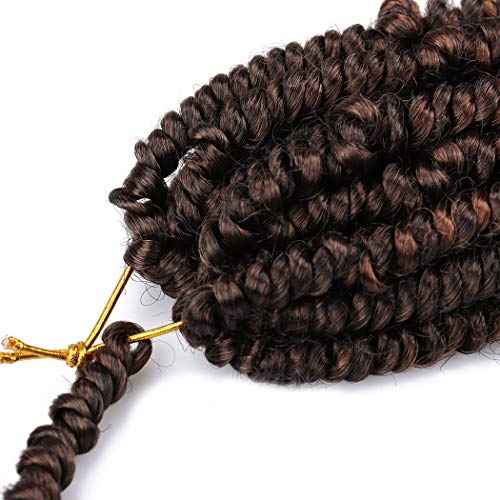 Dorsanee Short Bob Spring Twist Crochet Hair 6 Inch 6 Packs Pre-twisted Cute Spring Twists Curly Crochet Braids Pre Looped Mini Passion Twists Fluffy Twist Synthetic Hair Extensions (6 Inch,T30#)
