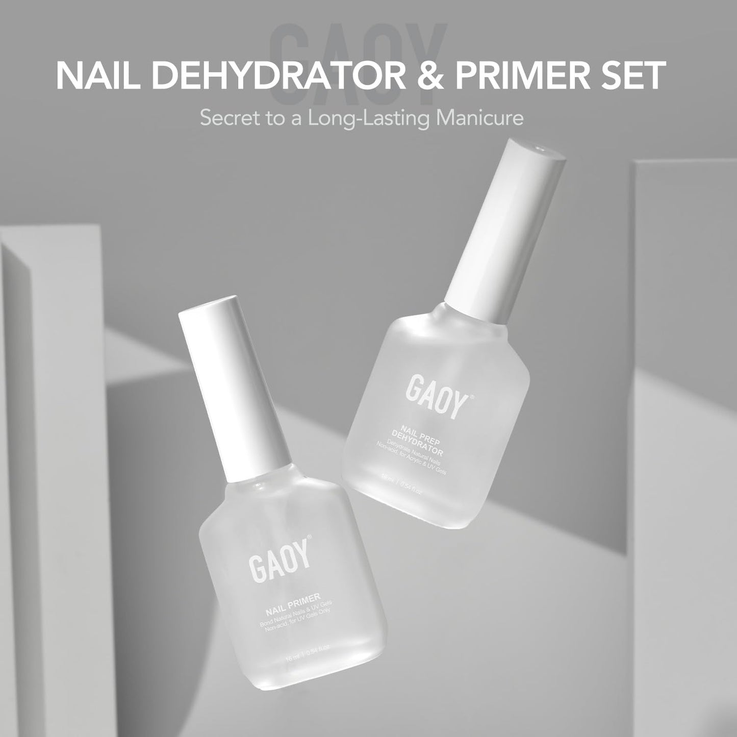 Nail Dehydrator and Primer Set - Acid-Free Natural Nail Prep for Gel Polish | 2 Pcs