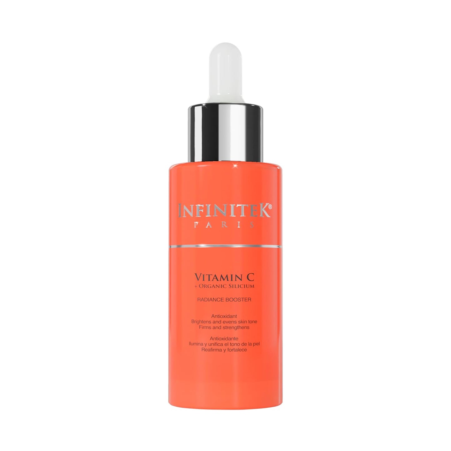 Infinitek Paris Vitamin C Facial Serum | With Organic Silicon & Ferulic Acid | Brightening Face Skincare Essential for a Smoother, Luminous Complexion | 1 fl oz / 30 ml
