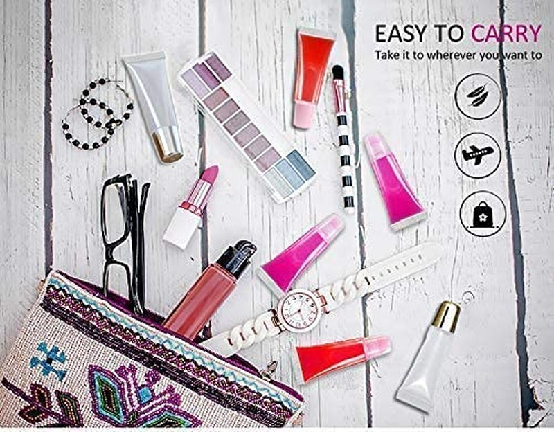Lip Gloss Tubes - 100 Pack 10ml with 50 Pink & 50 White Caps | Perfect for DIY Beauty Projects