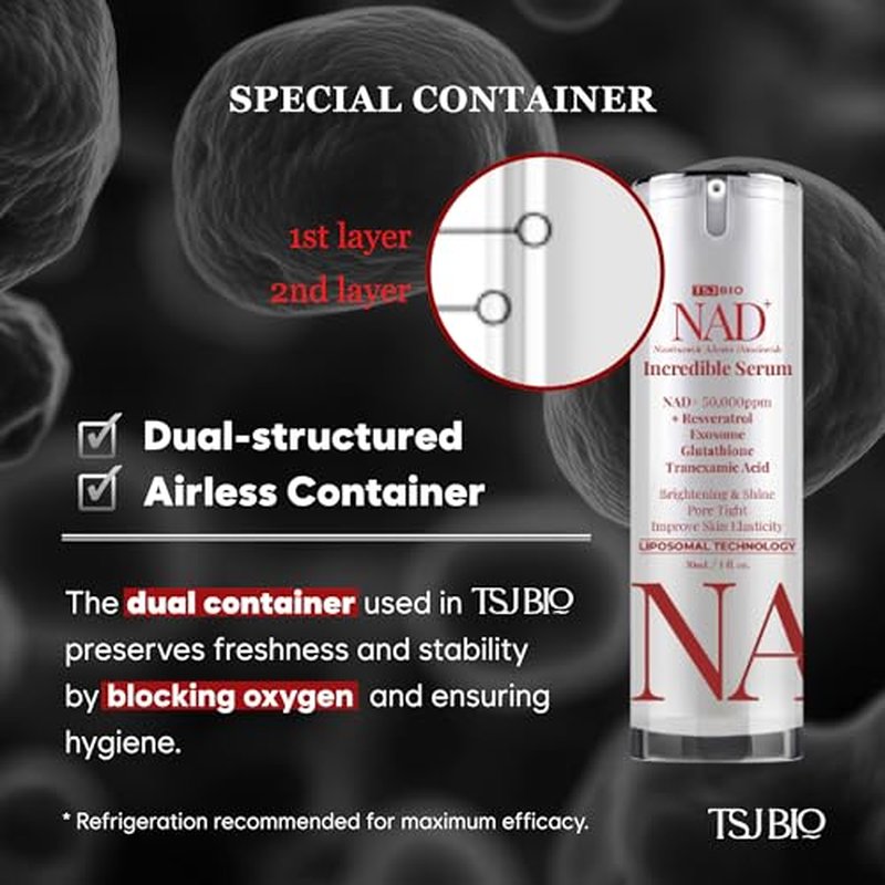 NAD+ Brilliant Brightening Serum - Advanced Formula with NAD+ 50,000PPM, Resveratrol, Exosomes, Glutathione & Tranexamic Acid