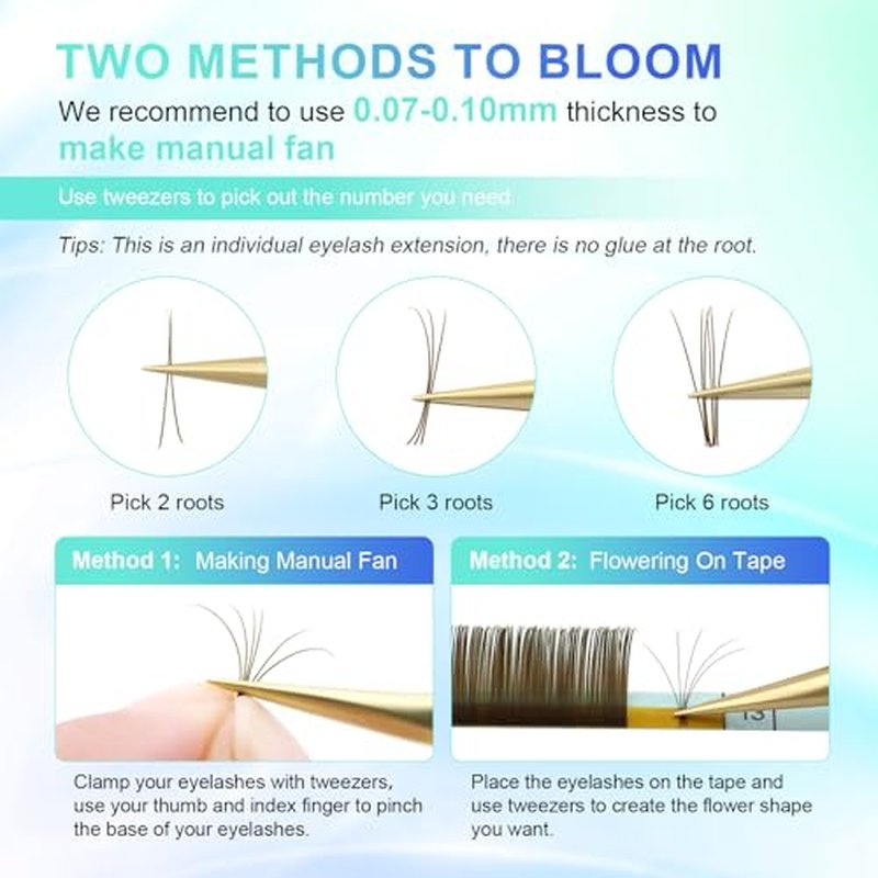 NAGARAKU Natural Brown Color Eyelash Extensions Classic Faux Mink Volume 20 Rows Soft Eyelash Supplies Individual Lashes(0.10mm B curl 7-15mm Mix Tray)