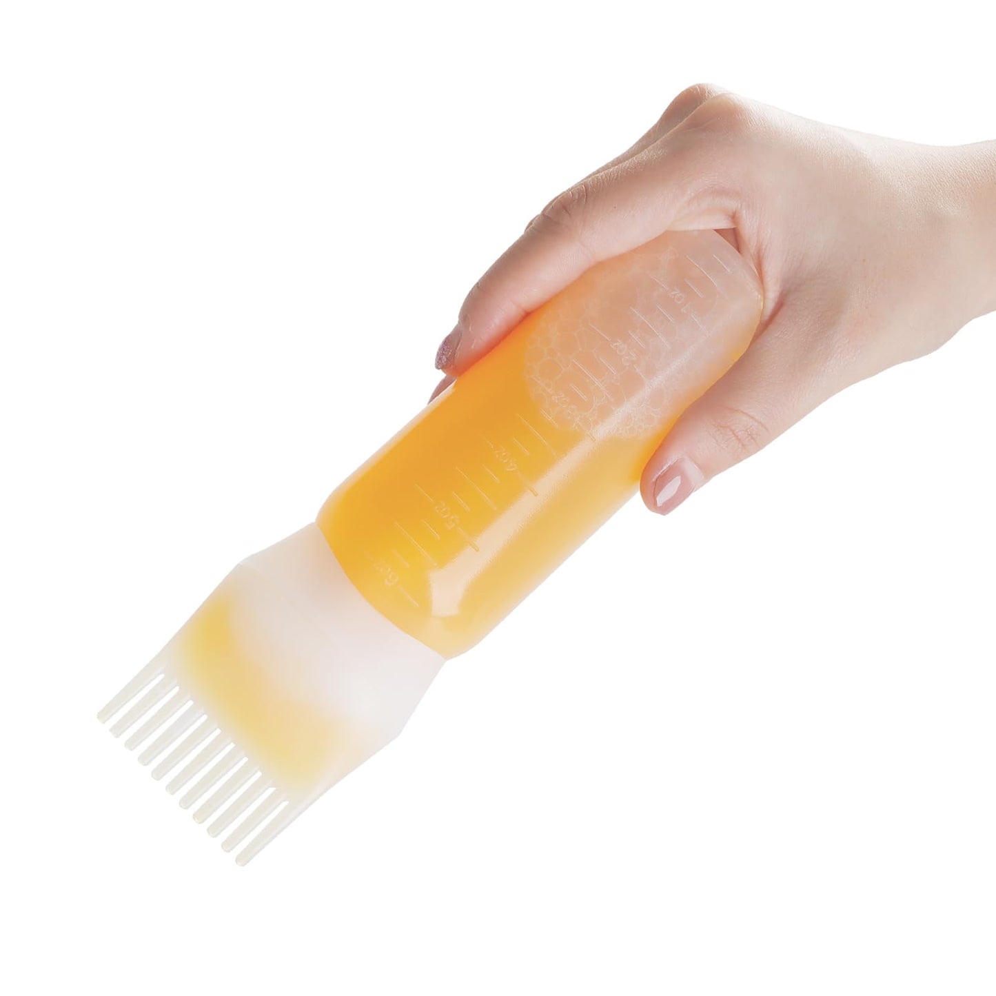 TAOTOP 3 Pack Root Comb Applicator Bottle, Oil Applicator for Hair Dye, Bottle with Graduated Scale