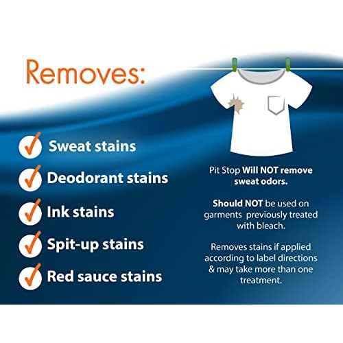 Pit Stop, Sweat Stain & Deodorant (Antiperspirant) Armpit Stain Remover, Multi-stain formulation, 16oz.