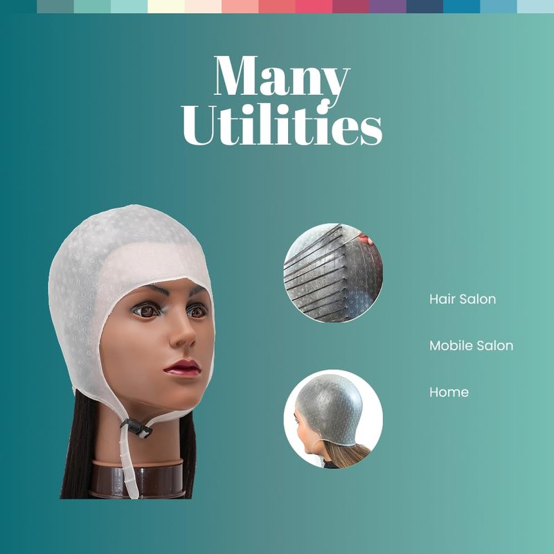 Dompel Silicone Hair Highlighting Cap White | Romana Model 390-SA | Salon-Quality Highlights for All Hair Types