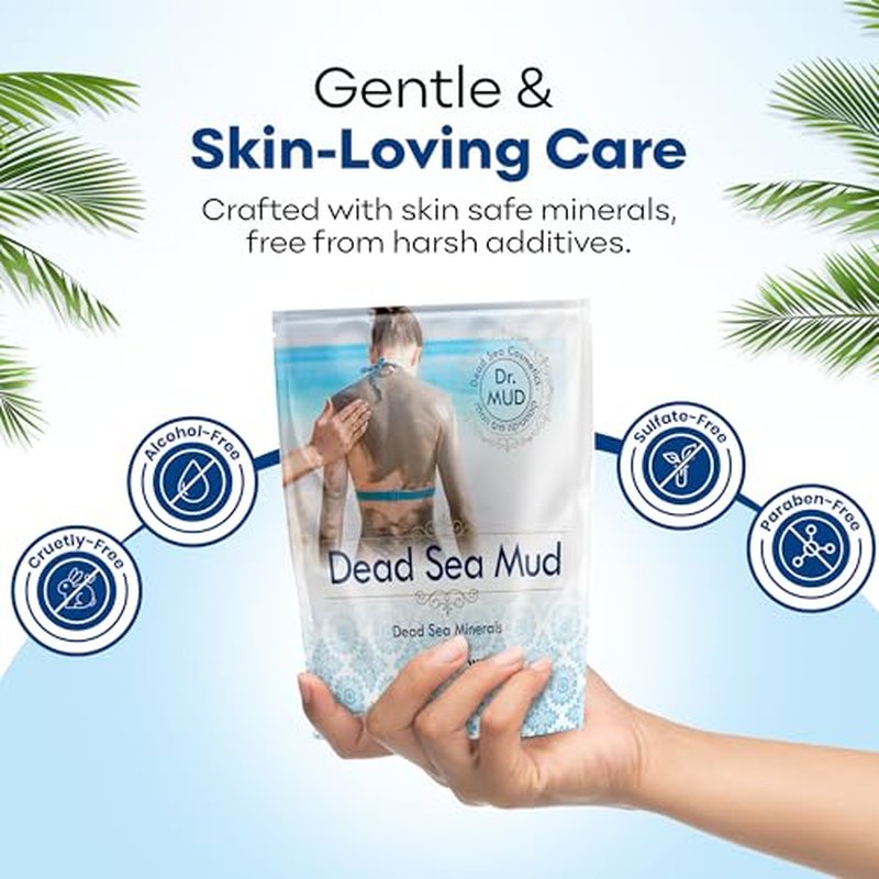 Dr. Mud's Dead Sea Mud Body Mask from Israel, 10.5 Oz ? Black Clay Body Treatment with Natural Dead Sea Minerals Deep Cleansing Skin & Beauty Mask ? Skin Care Detox Product for Men & Women