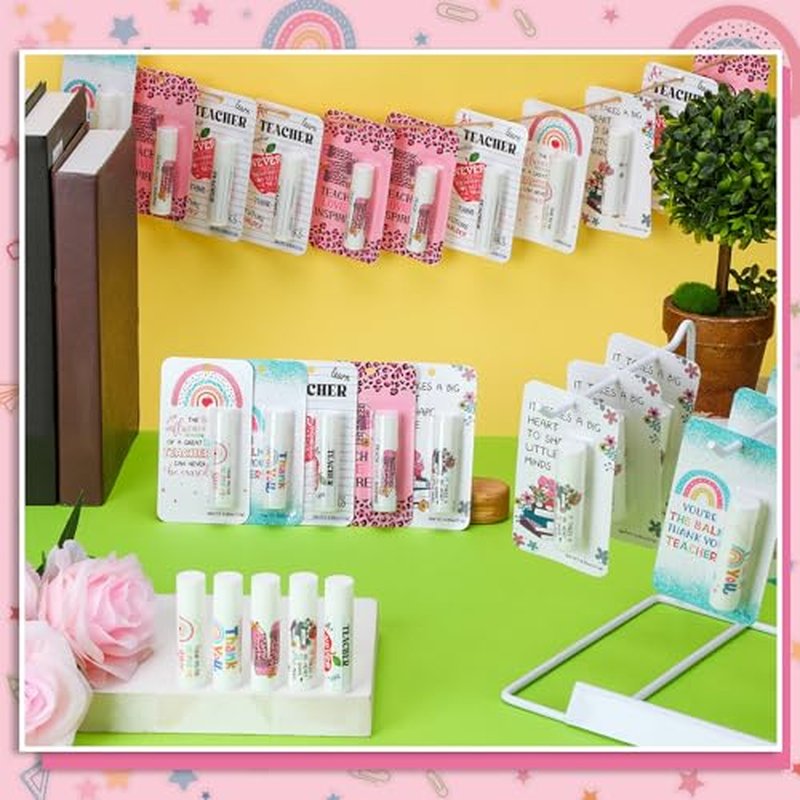 60 Pack Christmas Teacher Appreciation Gifts Bulk Lip Balms Employee Staff Appreciation Teacher Staff Team Thank You Gift Bulk Christmas Party Favors for Xmas Stocking Stuffers for Women Men (Classic)