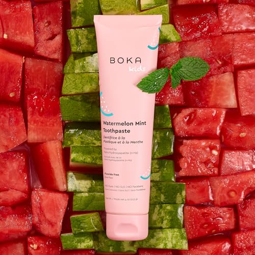 Boka Fluoride Free Toothpaste Nano Hydroxyapatite Toothpaste - Ela Mint, Orange Cream, Watermelon Mint Flavor, 4 oz 3Pk US Manufactured