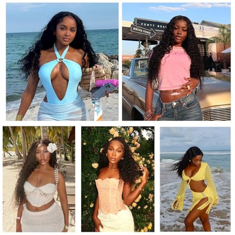12A Deep Wave Human Hair Bundles 20 22 24 Inch Deep Curly Bundles Human Hair 100% Unprocessed Brazilian Virgin Weave 3 Bundles Double Weft