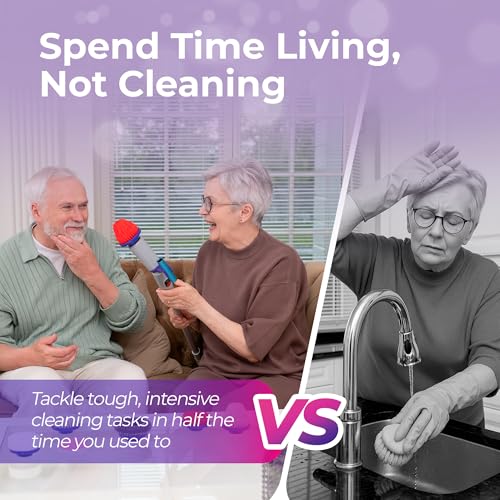 Synoshi PRO Cone Brush Heads Set (2 Units) for Electric Spin Scrubber Bathroom & Shower Cleaning Brush Universal Cleaning for Kitchen, Floors.