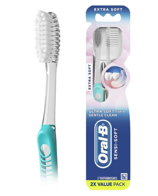 Oral-B, SensiSoft Toothbrushes Ultra Soft, 2 Count
