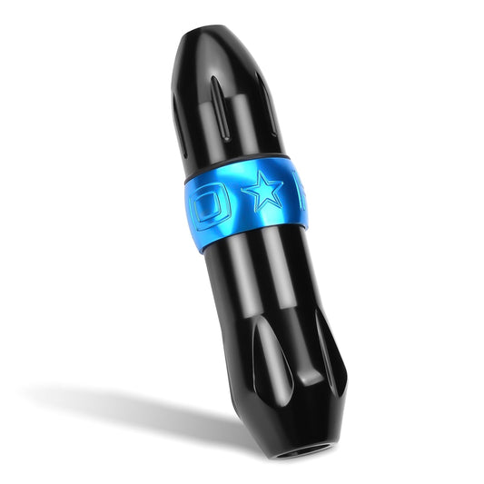 Rotary Tattoo Pen Machine, ATOMUS Tattoo Short Pen Style Cartridge Machine Gun Liner Shader with DC Cord 9000r/m Coreless Motor Aluminum Alloy Frame Tattoo Machine (Blue)