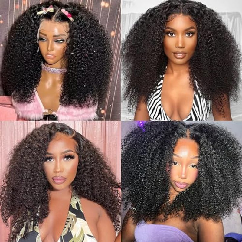 Kinkycurly Wig Human Hair - 13x6 HD Lace Front Wigs, 180 Density, Glueless, Pre-Plucked Brazilian Curly Virgin Hair for Black Women 22 Inch