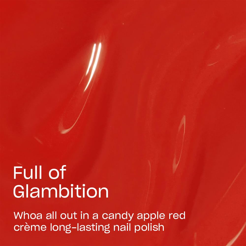 OPI Infinite Shine Nail Polish - Full of Glambition Dark Red Crème | Vegan, Long-Lasting, Streak-Free