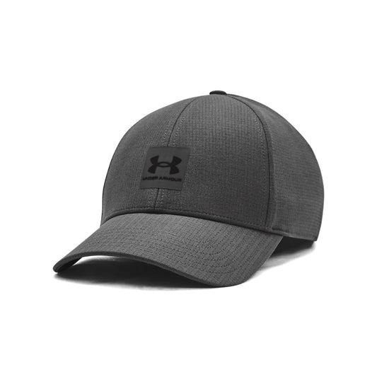 Under Armour Men's Iso-Chill ArmourVent Stretch Fit Hat, (025) Castlerock / / Black, Large/X-Large