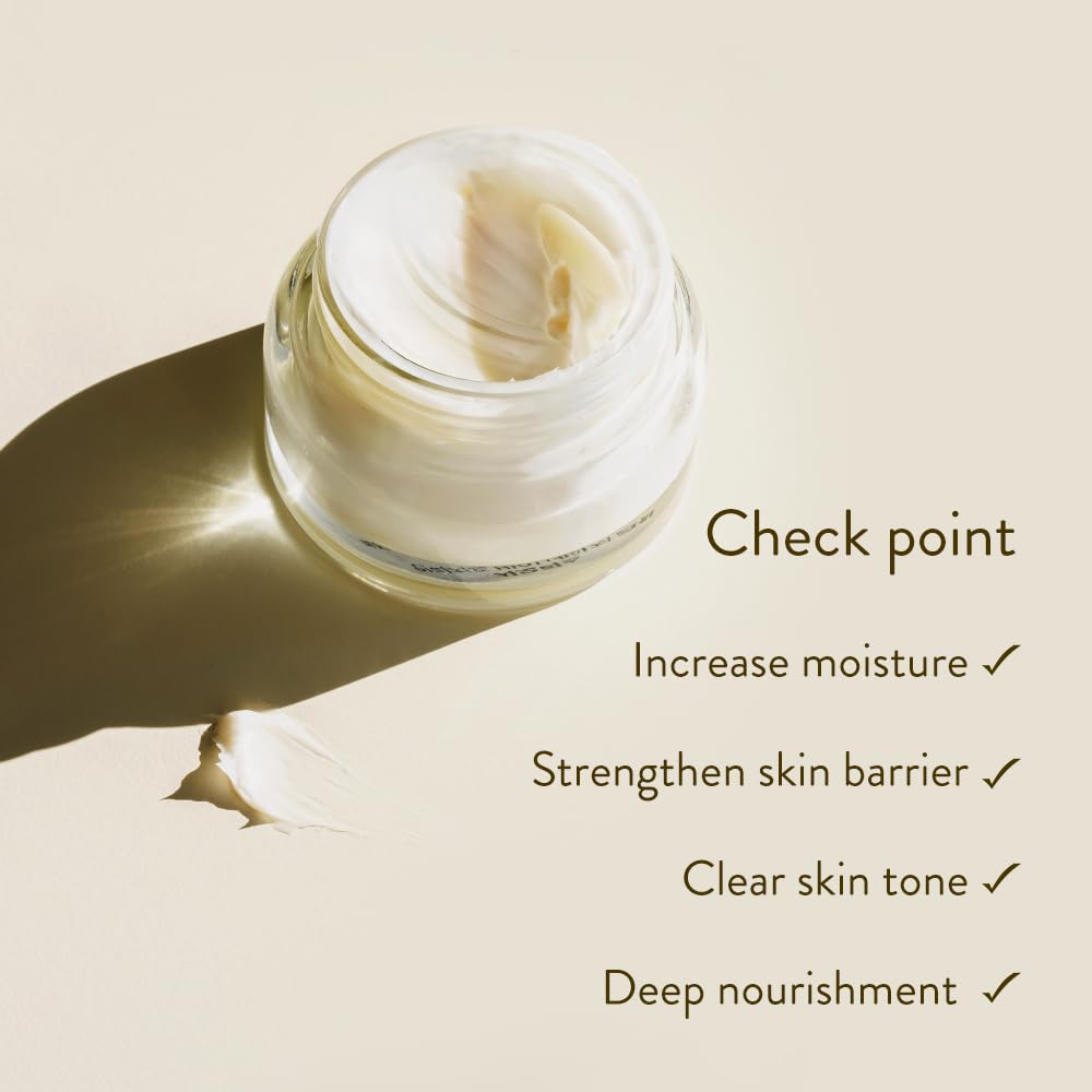 SIORIS Barrier Repair Cream, Organic Green Tea Face Moisturizer for Dry & Sensitive Skin, Deeply Hydrating Cream with Shea Butter & Wild Rose, Skin Barrier Moisture Lock – 1.69 fl oz