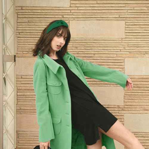 Top Knot Headband for Women Green Non Slip Fashion Wide Knotted Headbands Hair Accessories for Women Girls