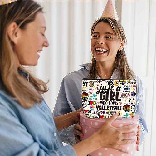 Wenboco Volleyball Gifts Volleyball Makeup Bag for Girls Volleyball Gifts for Women Volleyball Players Lovers Best Friends Teams Mom Daughter Coworkers Inspirational Birthday Friendship Cosmetic Bag