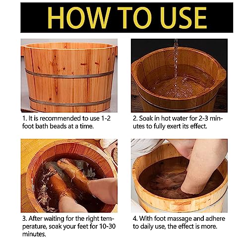 25Pcs Herbal Detox Cleansing Foot Soak Beads, Herbal Detox and Shaping Foot soak Beads Body Detox Foot Soak Natural Herbal Foot Massage Beads, Relaxing and Soothing Experience for Men and Women