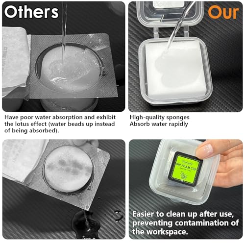 Dip Foam Cups-32Pcs Cylindrical Tattoo Supplies Disposable Rinse Caps for Color Switching & Needle Cleaning