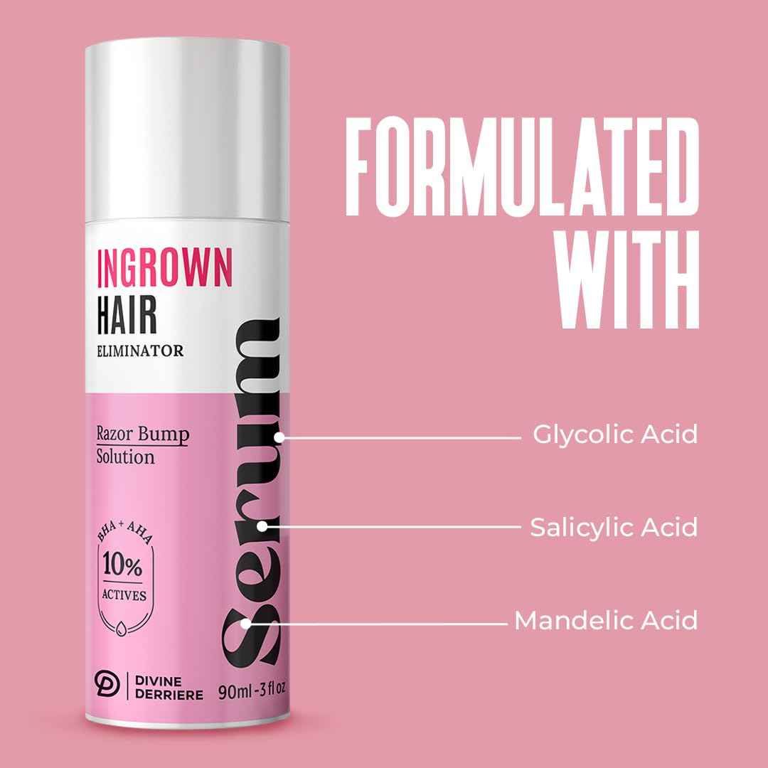 Razor Bump Stopper with Dark Spot Remover, Ingrown Hair Treatment for Bikini Area and Razor Bumps Treatment - Salicylic Acid After Shave Solution for Ingrown Hairs & Razor Burns