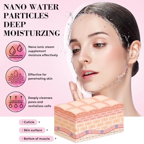 Facial Steamer Spa Kit with 17 Skin Care Tools, Nano Ionic Face Steamer for Deep Cleaning Unclogs Pores, Warm Mist Humidifier Steamer for Face Home Sauna SPA, Self Care Gifts for Women
