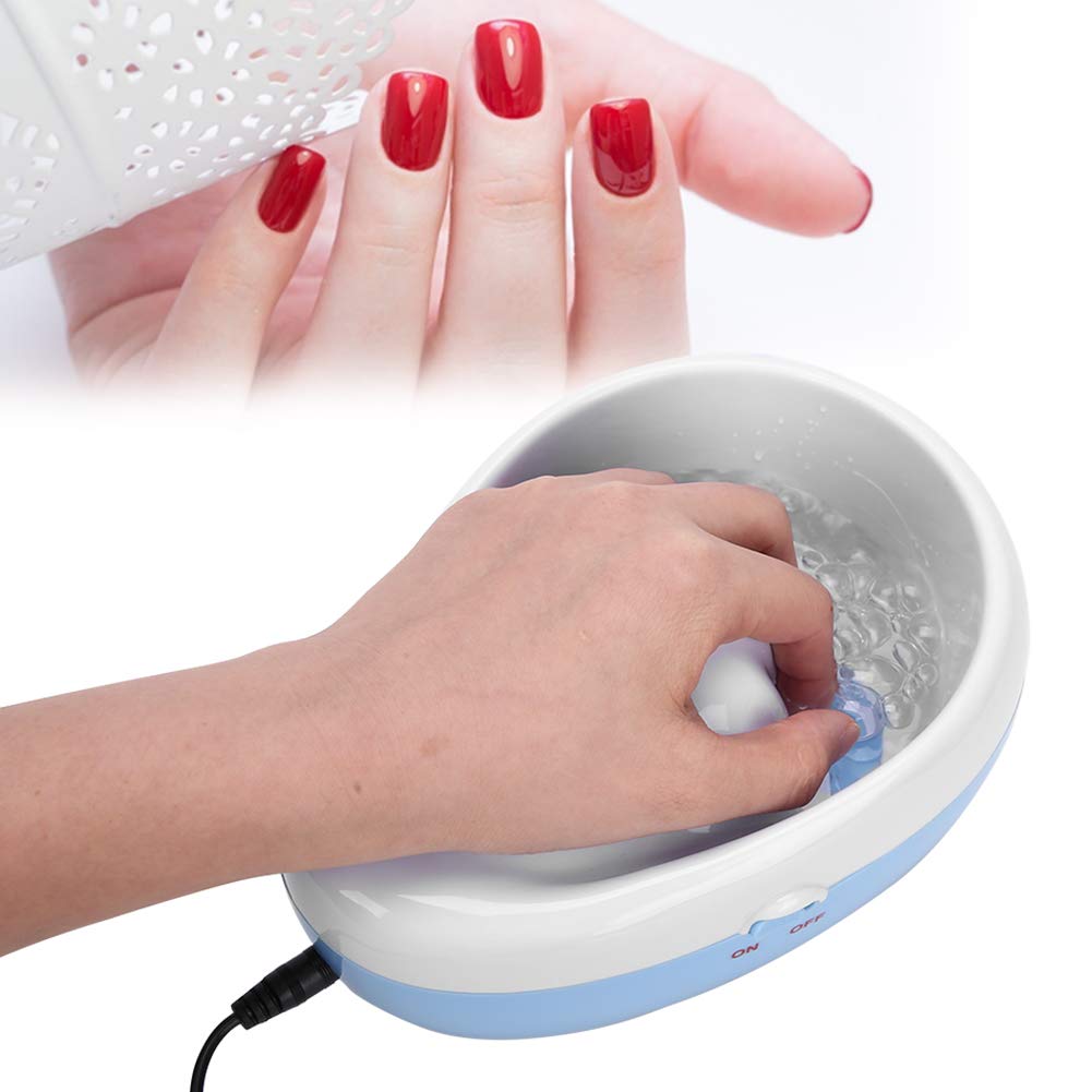 Electric Nail Bubble Bowl - Soaking & Polish Remover for DIY Manicure | Spa Tool for Easy Nail Art
