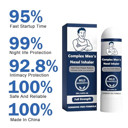 Uncle Stiffy Nasal Inhaler, Uncle Stiffys Nasal Inhaler Complex, Mild and Non-Irritating, Restore Energy and Vitality for Men, Energy Boosting, Minty Revitalizing Scent (2)