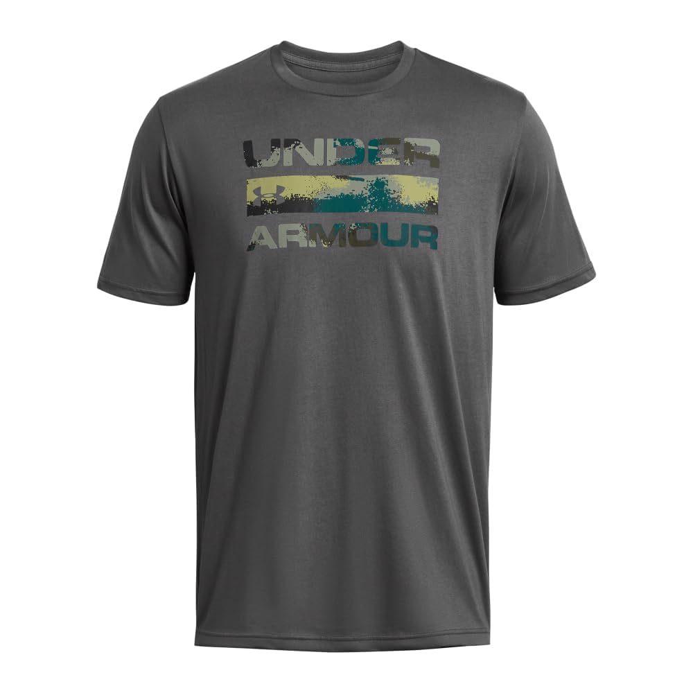 Under Armour Men's Stacked Logo Fill T-Shirt, (025) Castlerock / / Black, XX-Large